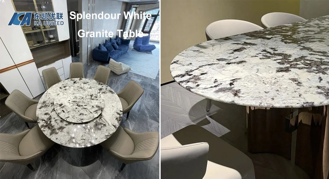 Splendour White Exotic Granite Table-KA UNITED Splendour White Exotic Granite Table-KA UNITED