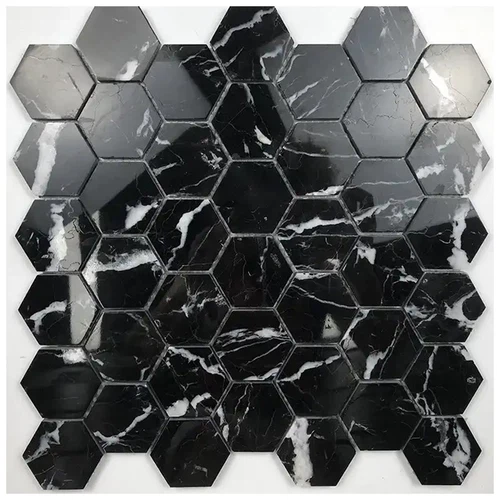 Black Marble Hexagon Mosaic Tile Black Marble Hexagon Mosaic Tile