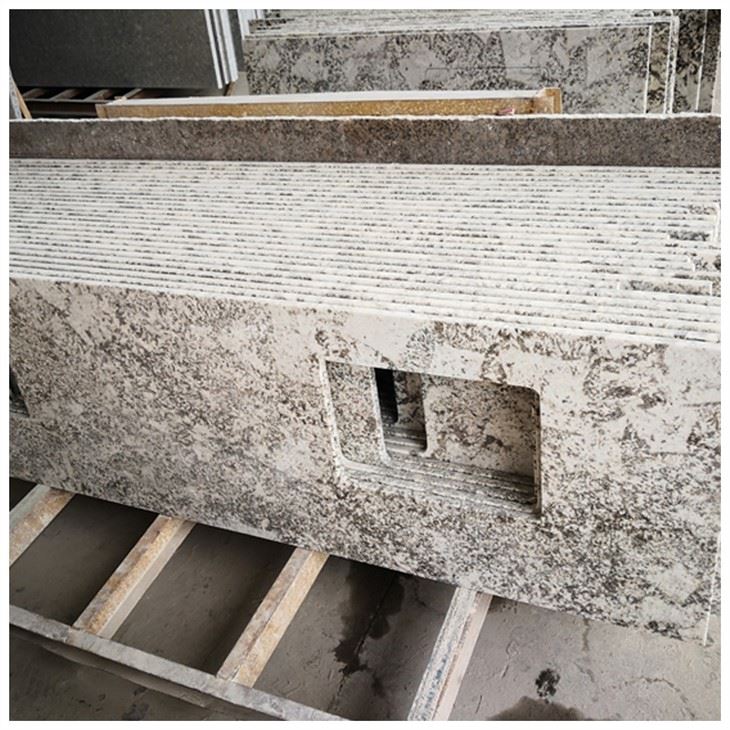 White Alaska Granite Kitchen Countertops