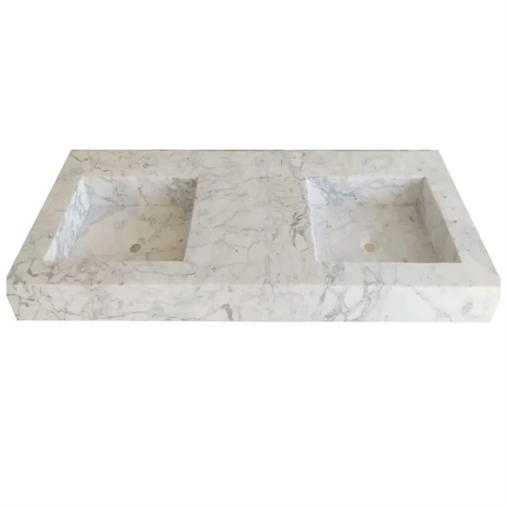 White Marble Integrated Sink