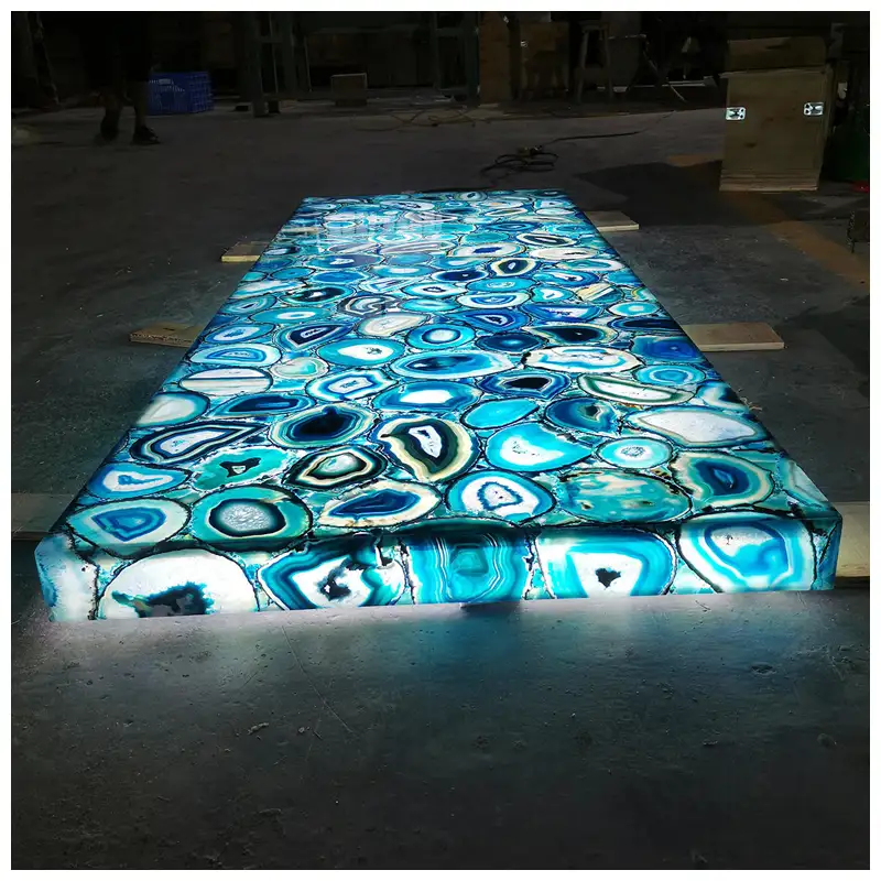 Backlit Blue Agate Countertops
