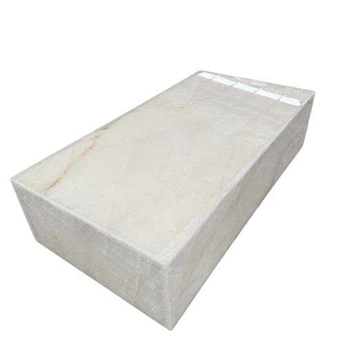 White Onyx Plinth Table White Onyx Plinth Table